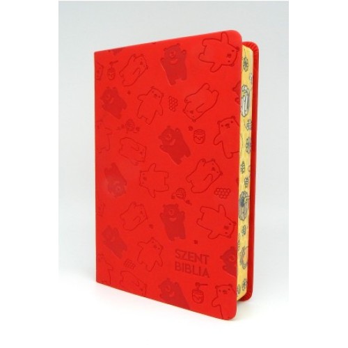 Patmos Biblia - Közepes piros-macis-sima