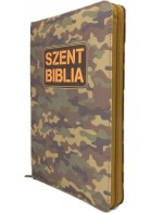 Patmos Biblia - Közepes Katona Mintás - Regiszteres + Cipzáras