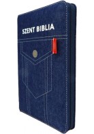 Patmos Biblia - Közepes Zsebes Farmer - Regiszteres + Cipzáras
