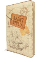 Patmos Biblia - Közepes Vintage Hajós - Regiszteres + Czipzáras