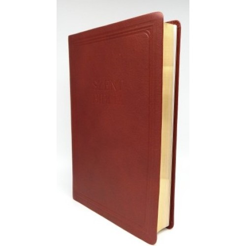 Patmos Biblia - Nagy Bordó Exkluzív- sima (bivalybőr + díszdoboz)