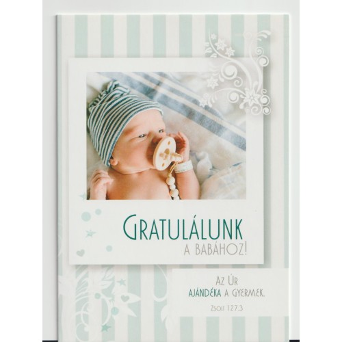 Borítékos képeslap - Gratulálunk a babához! (Good News - fiú)