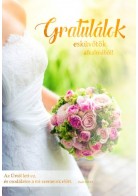 Borítékos képeslap: Gratulálok esküvőtök alkalmából!