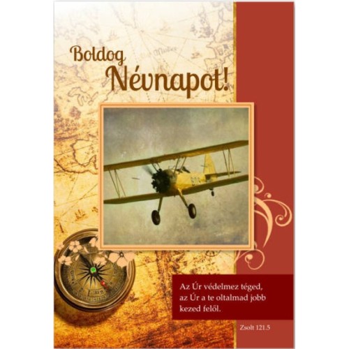 Borítékos képeslap: Boldog Névnapot!  (repülős)