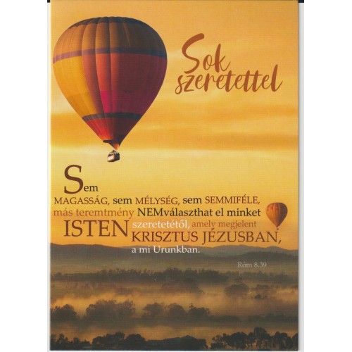 Borítékos képeslap - Sok szeretettel (GoodNews - légbalon)